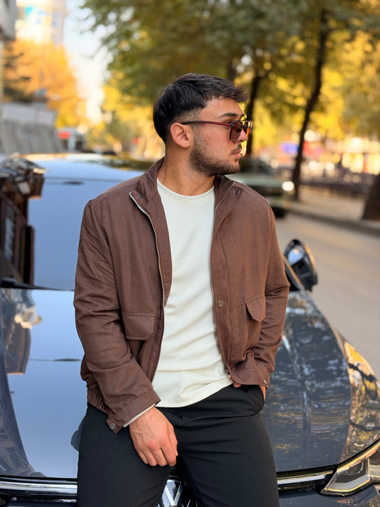 STARK (8077) KAHVE NUBUK CEKET