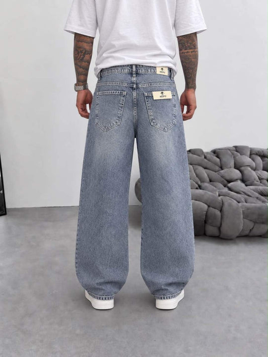 KEPS(1346) MAVİ RELAX BAGGY JEANS