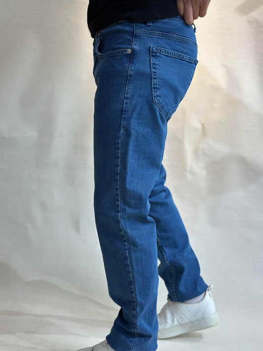 REGULAR KESİM BATTAL BEDENLİ KOT PANTOLON (640)