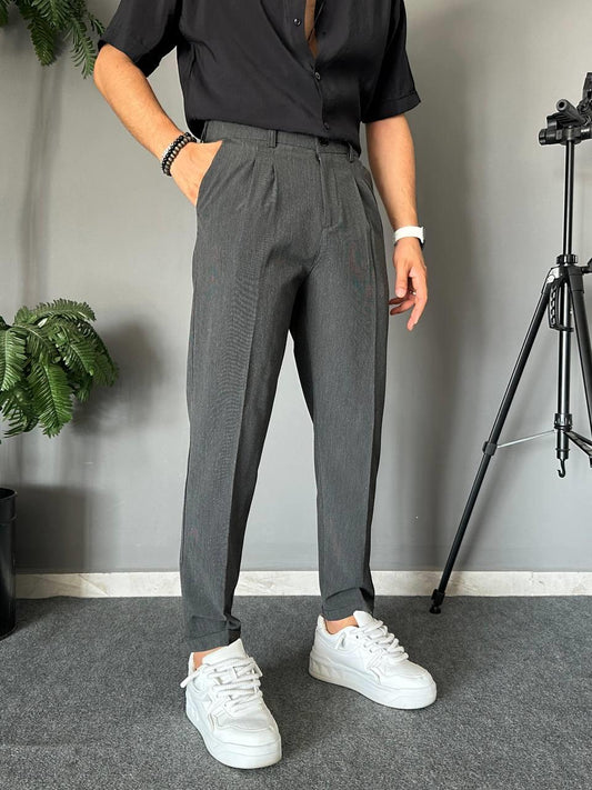 SNAZZY(4684) ÇİZGİLİ KETEN PANTALON