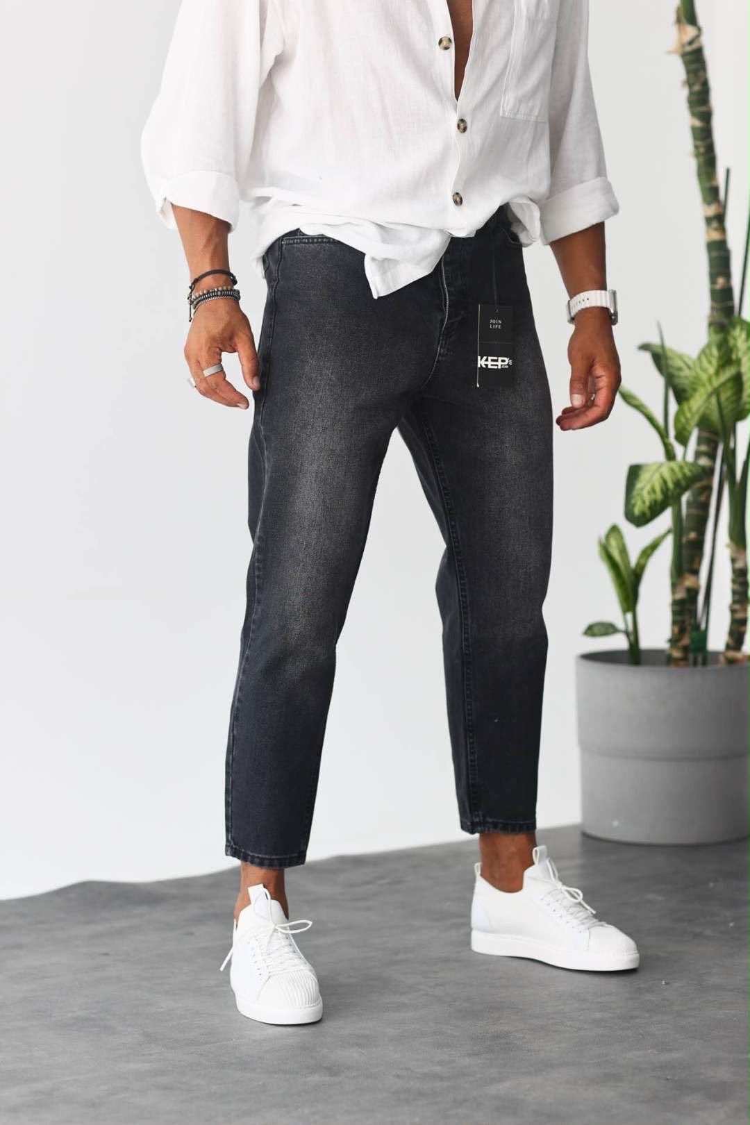KEPS(02) SİYAH BOYFREND JEANS