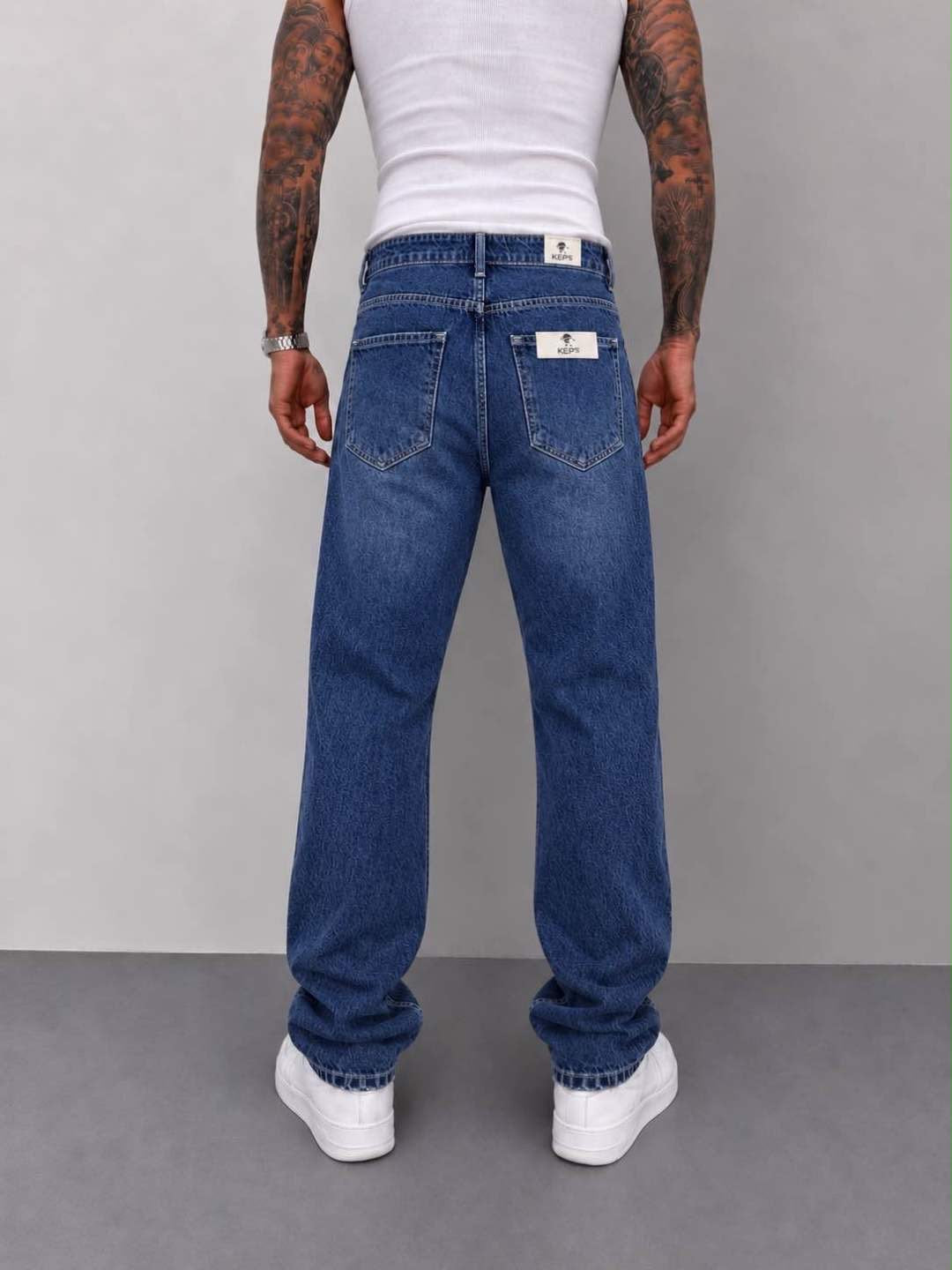 KEPS(921) MAVİ BAGGY JEANS