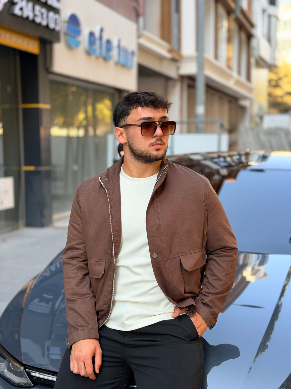 STARK (8077) KAHVE NUBUK CEKET