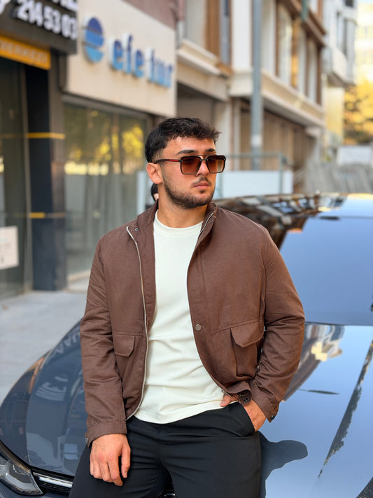 STARK (8077) KAHVE NUBUK CEKET