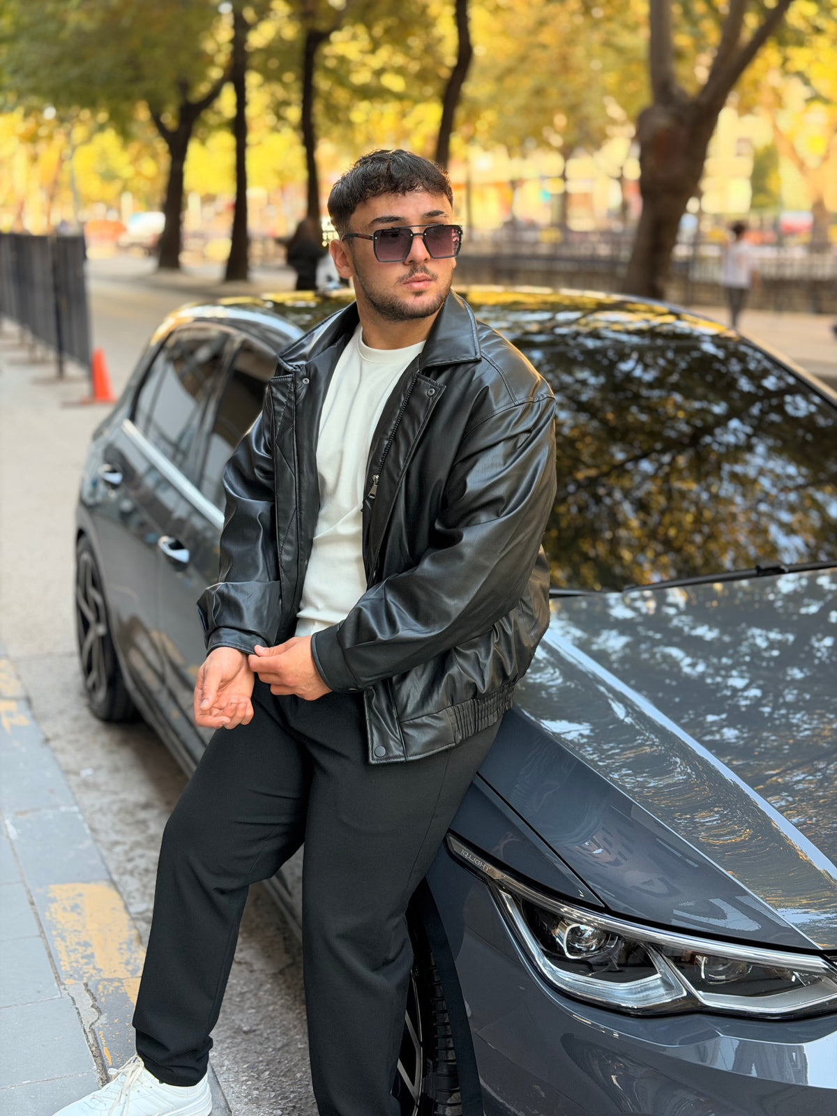 STARK(5021) BOMBER DERİ CEKET
