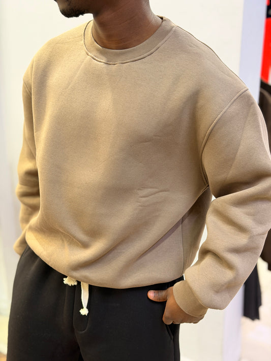 BLOWUP(W26-03) KAHVE DÜZ SWEAT