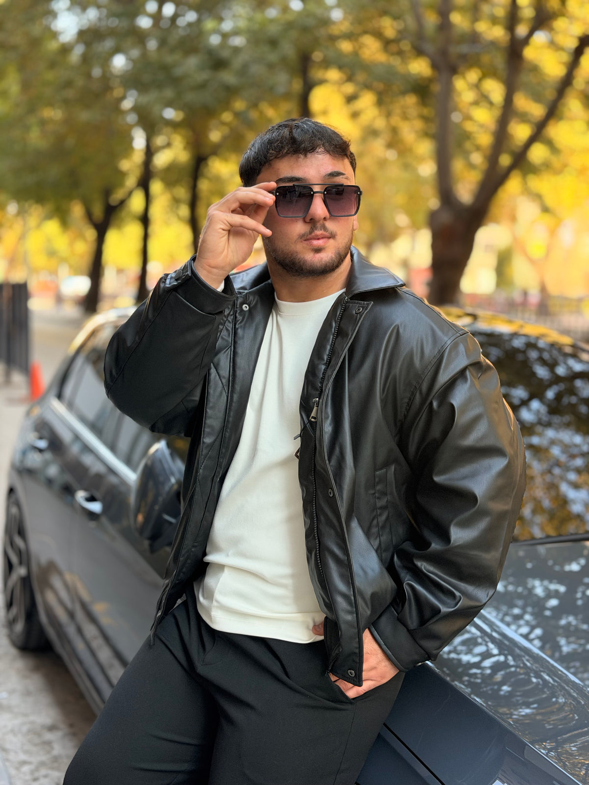 STARK(5021) BOMBER DERİ CEKET