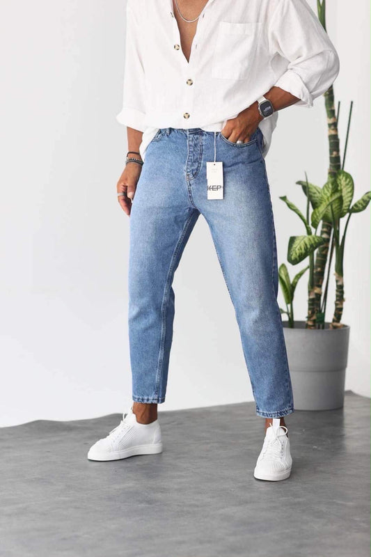 KEPS(1155) MAVİ BOYFREND JEANS