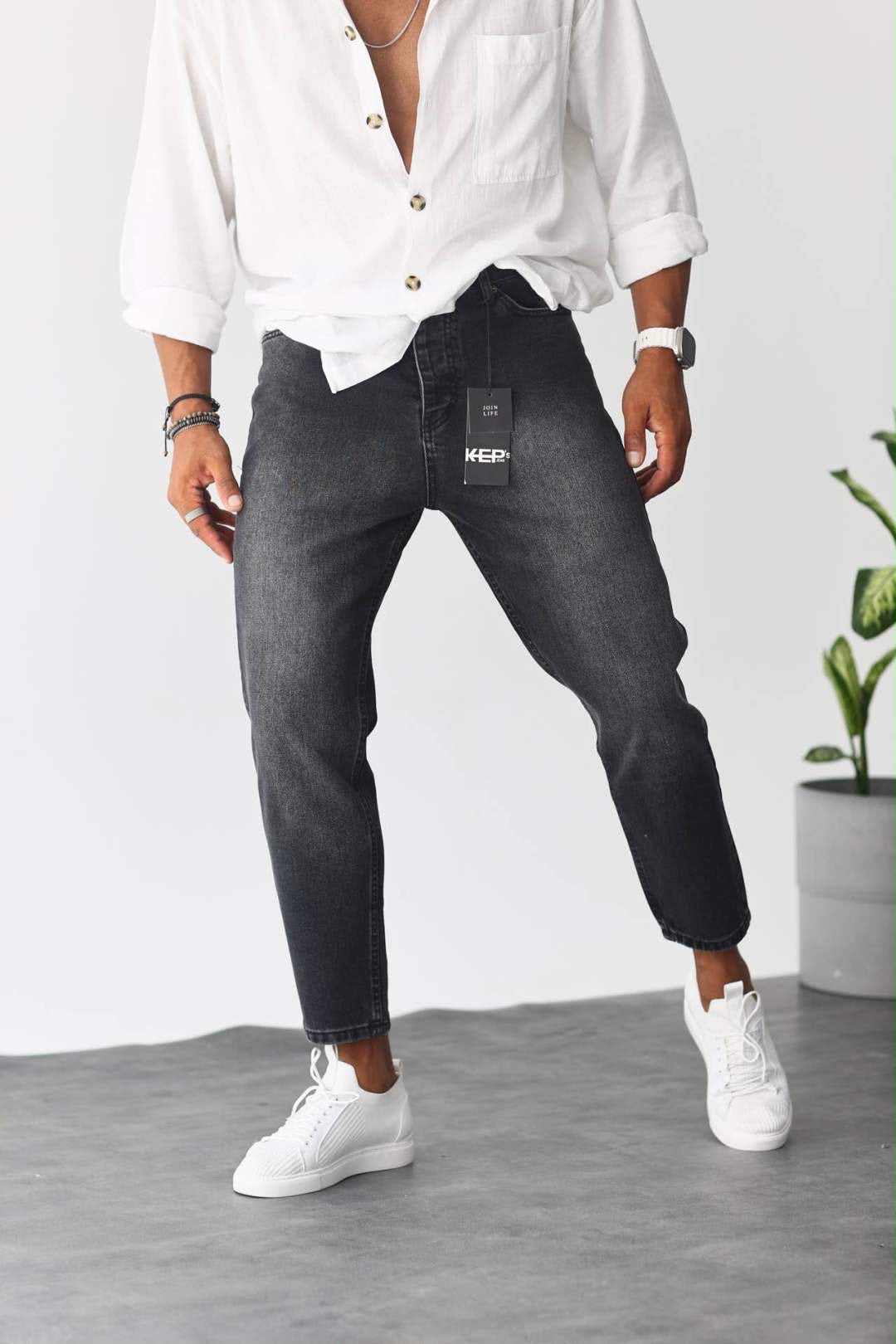 KEPS(02) SİYAH BOYFREND JEANS