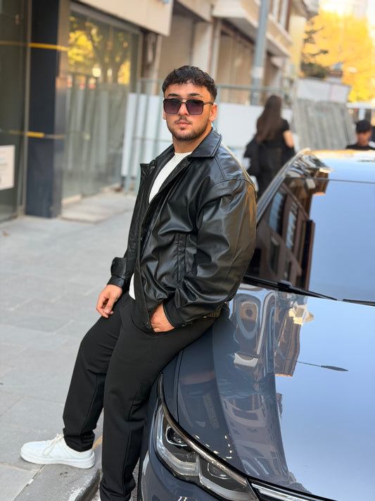 STARK(5021) BOMBER DERİ CEKET