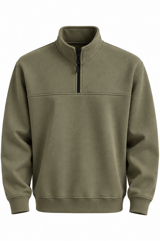 WP(A-85) Y.FERMUAR HAKİ SWEAT