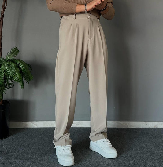 BEJ BAGGY(1046) KUMAŞ PANTOLON