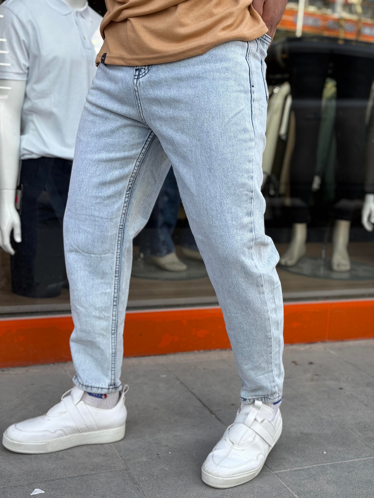 KIRÇILLI MAVİ (464) BOYFREND JEANS
