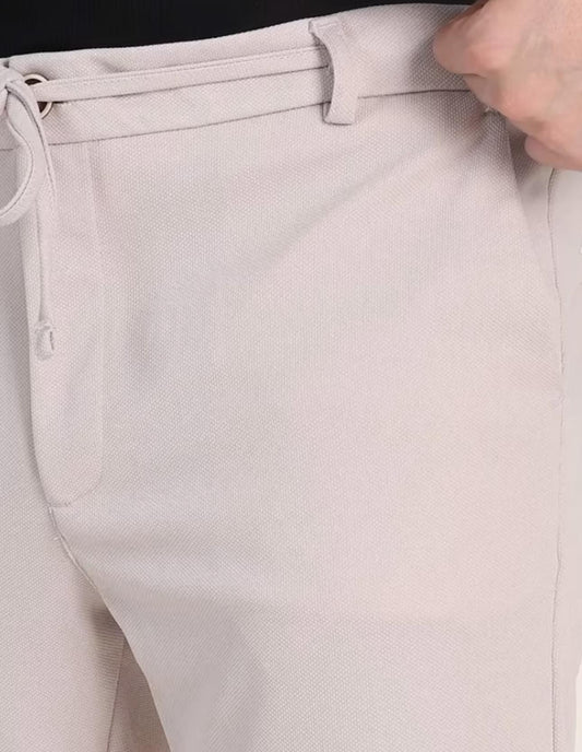 SİYAH PETEK DOLU BELDEN LASTİKLİ PANTALON