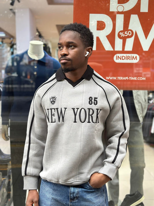 GRİ YAKALI SWEAT(W25H-17)