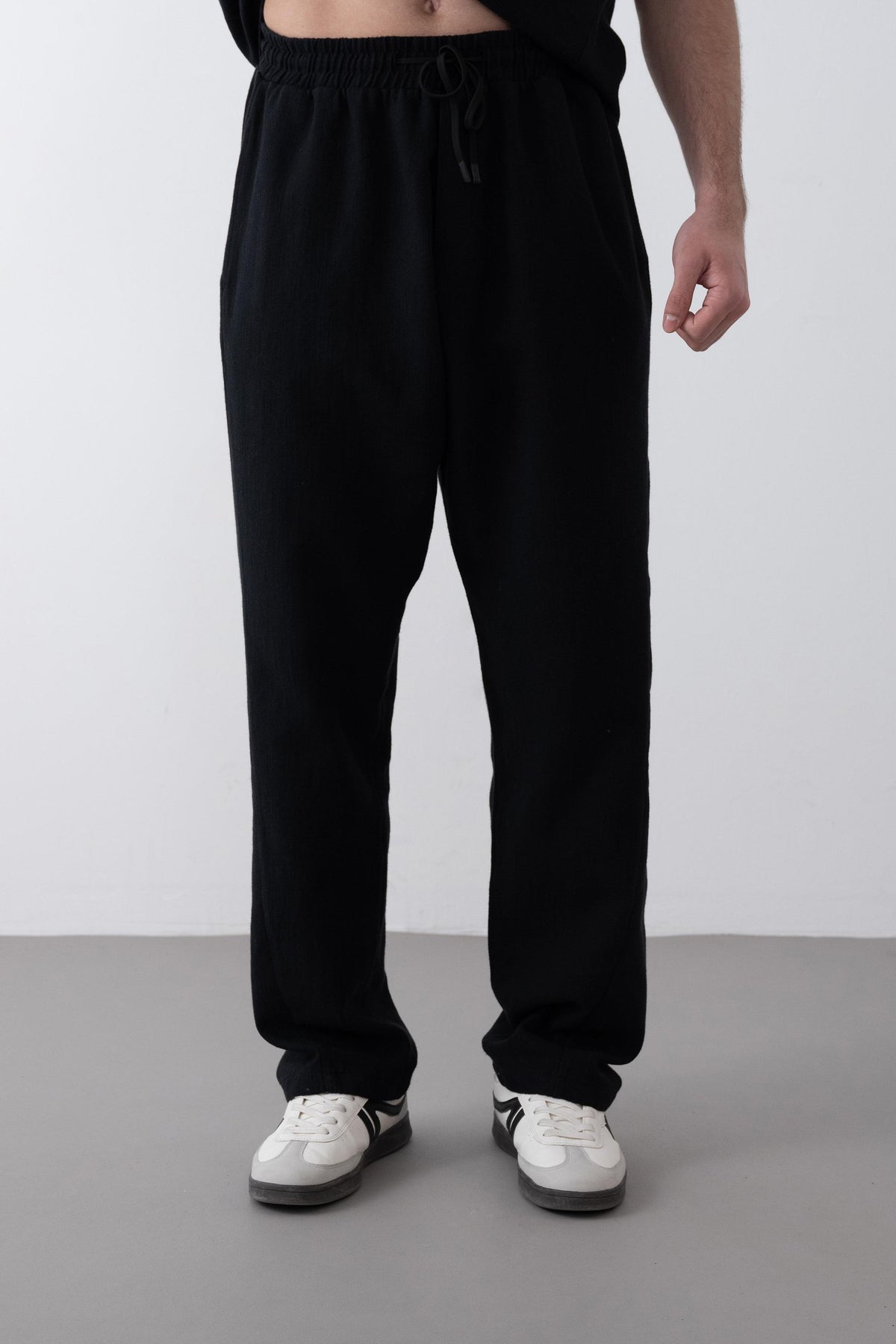 SİYAH KETEN PANTOLON(2521)
