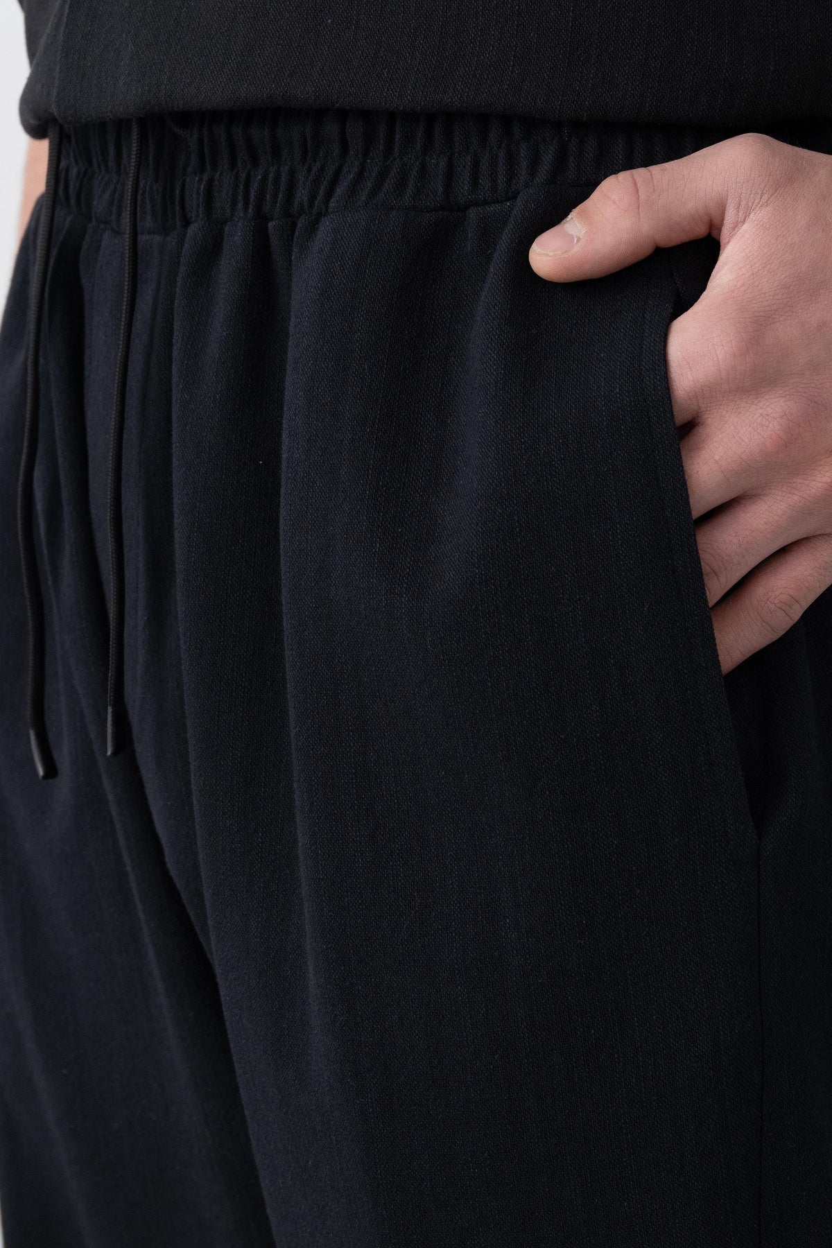 SİYAH KETEN PANTOLON(2521)