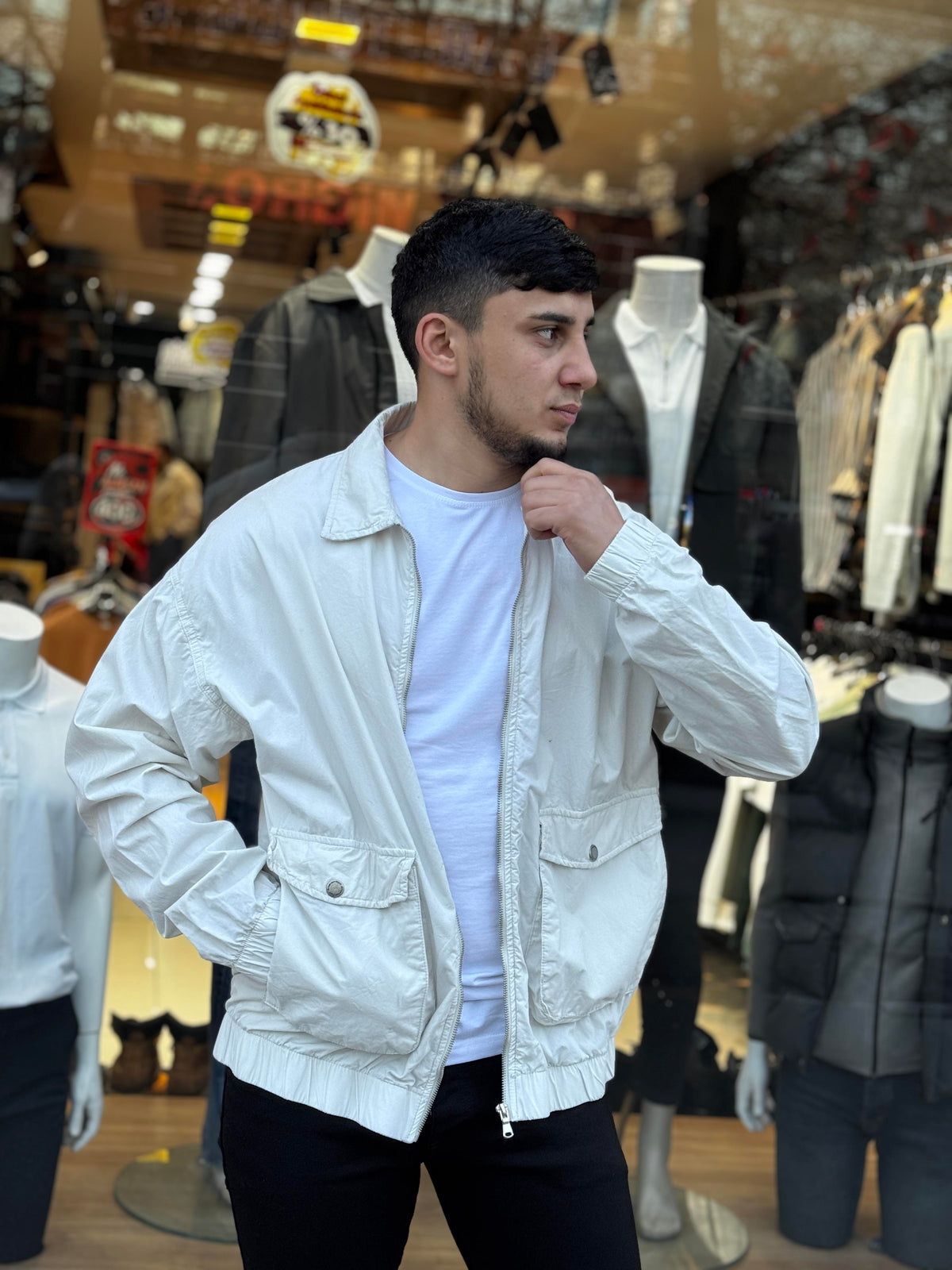 BEJ KETEN MEVSİMLİK MONT