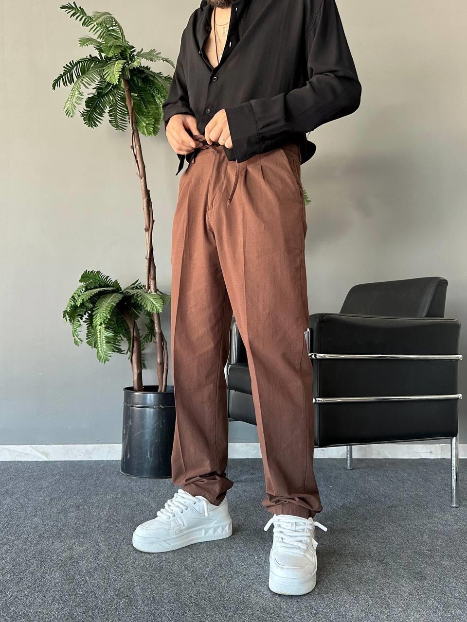 SNAZZY(104) BAGGY KETEN PANTALON