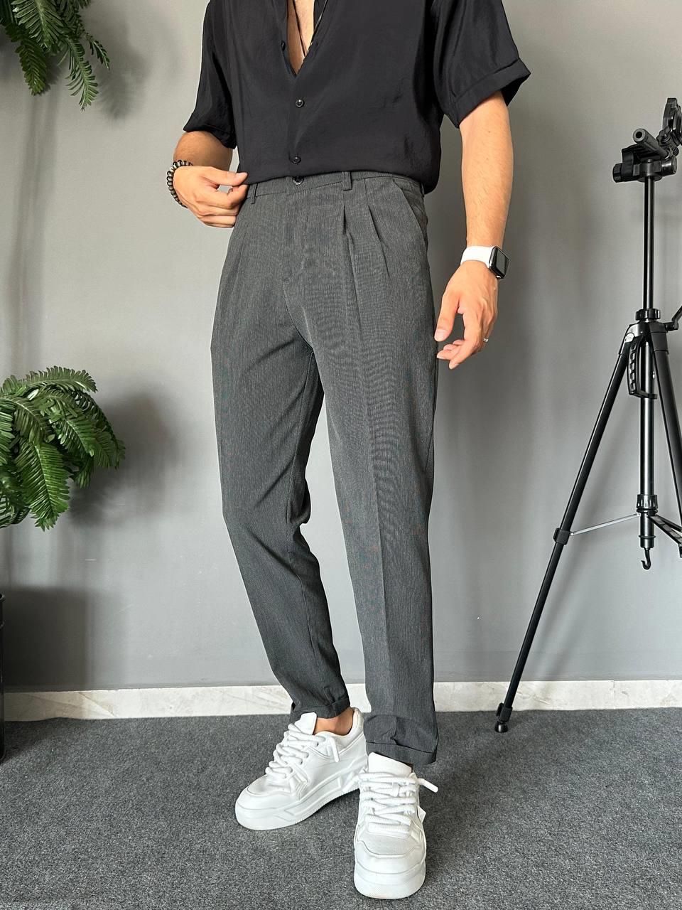 SNAZZY(4684) ÇİZGİLİ KETEN PANTALON