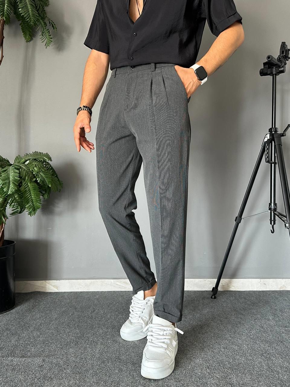 SNAZZY(4684) ÇİZGİLİ KETEN PANTALON