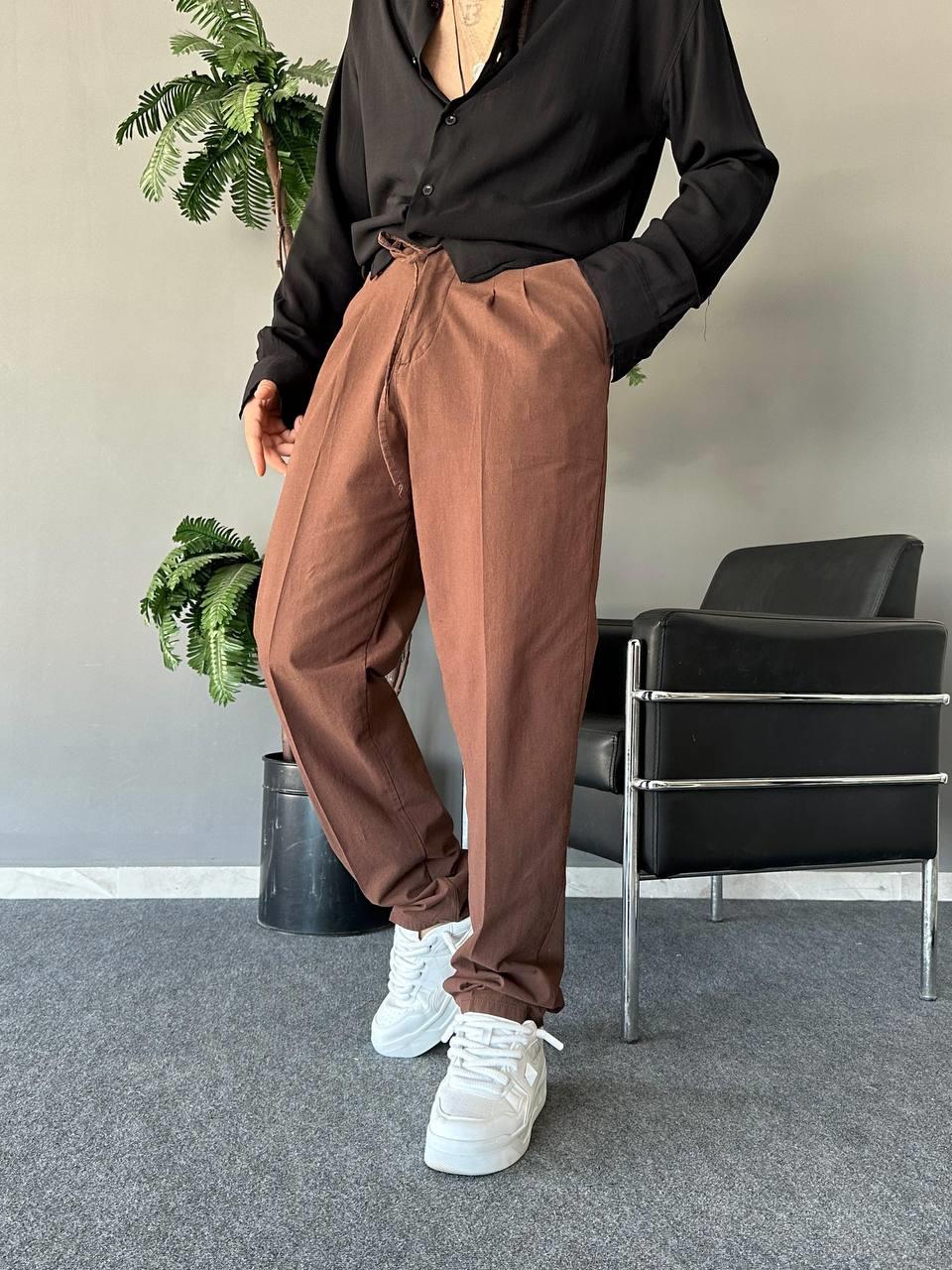 SNAZZY(104) BAGGY KETEN PANTALON
