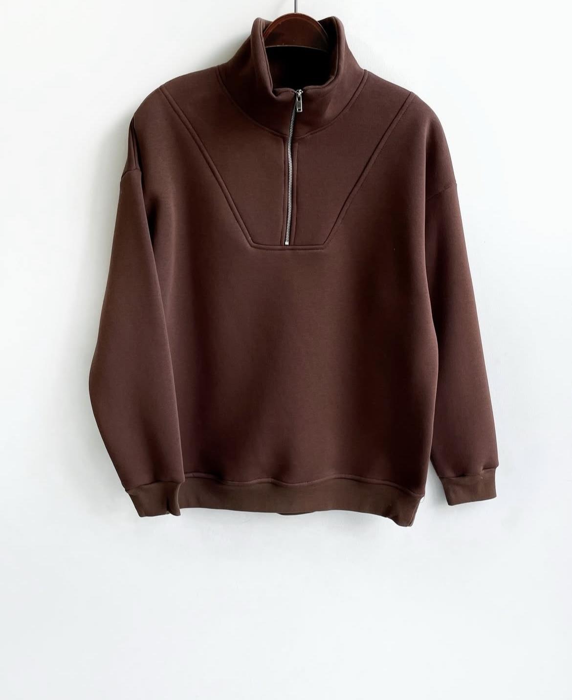 YARIMFERMUAR SWEATSHIRT