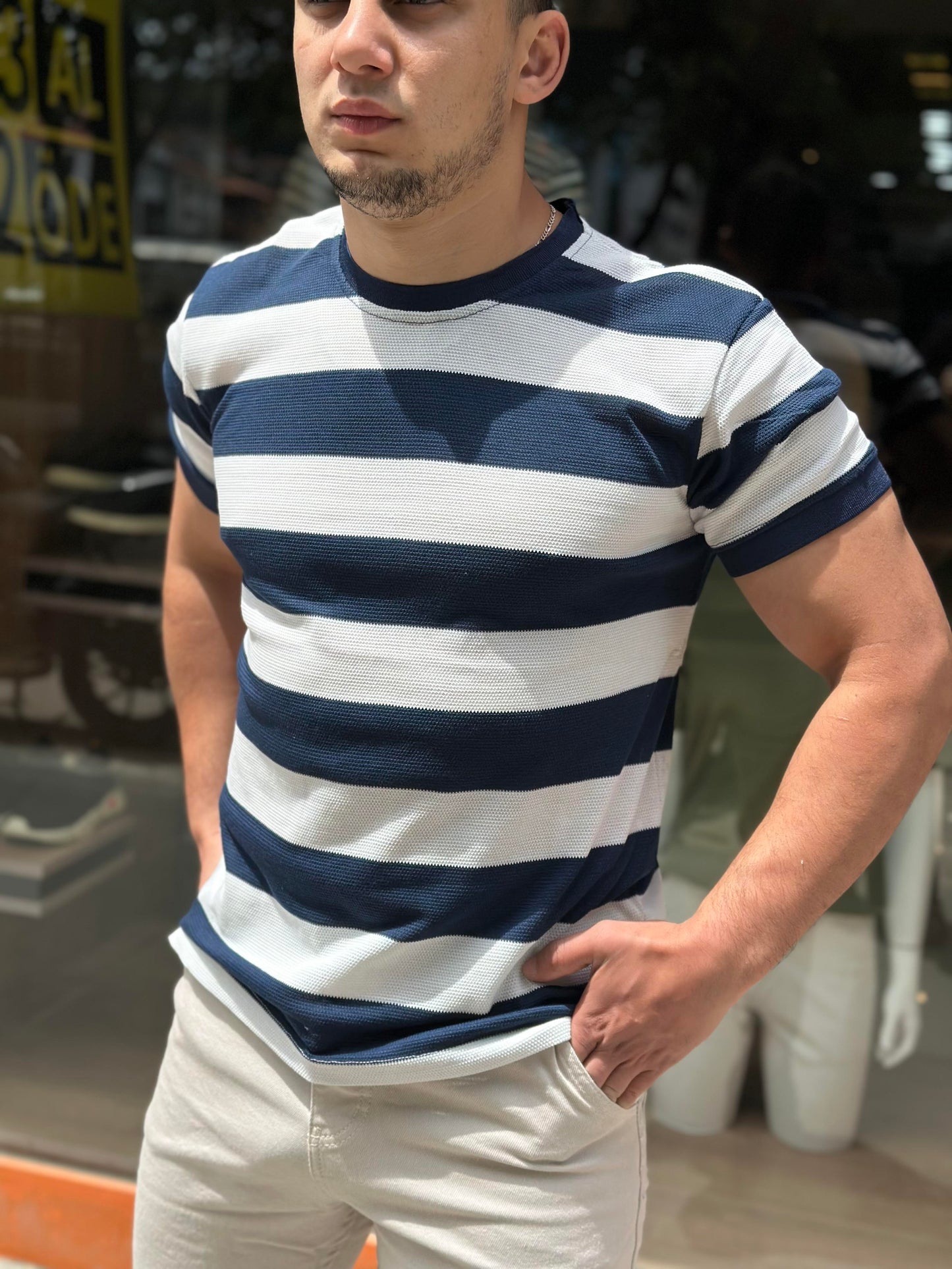 DEEPMAN(9698) ÇİZGİLİ TSHIRT
