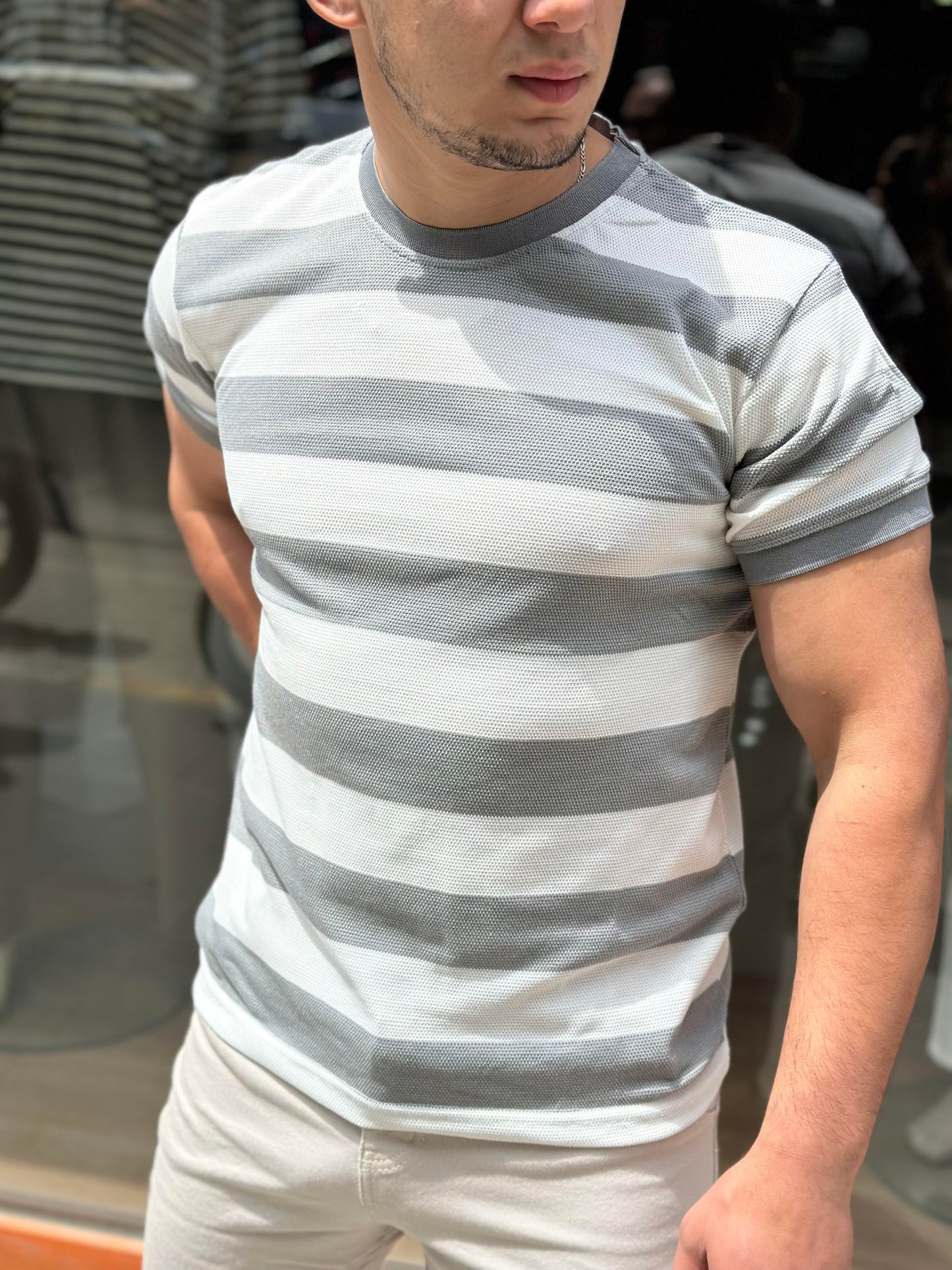 DEEPMAN(9698) ÇİZGİLİ TSHIRT