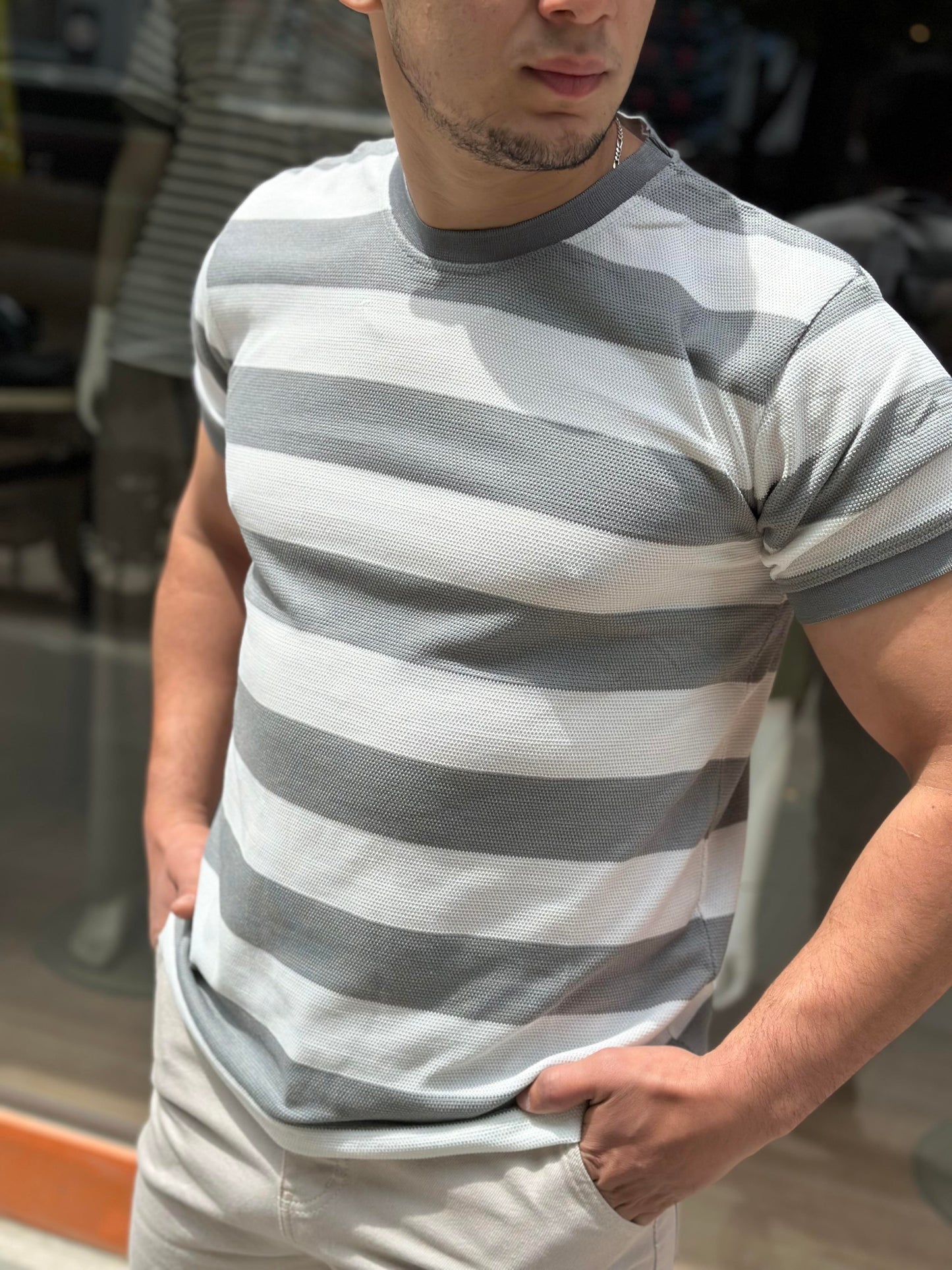 DEEPMAN(9698) ÇİZGİLİ TSHIRT