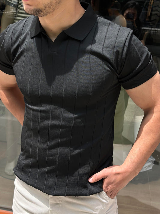 WİPEOUTE (1098) DİKİNE ÇİZGİLİ YAKALI TSHIRT