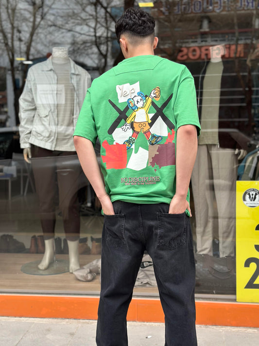YEPS BASKILI OVERSİZE TSHIRT