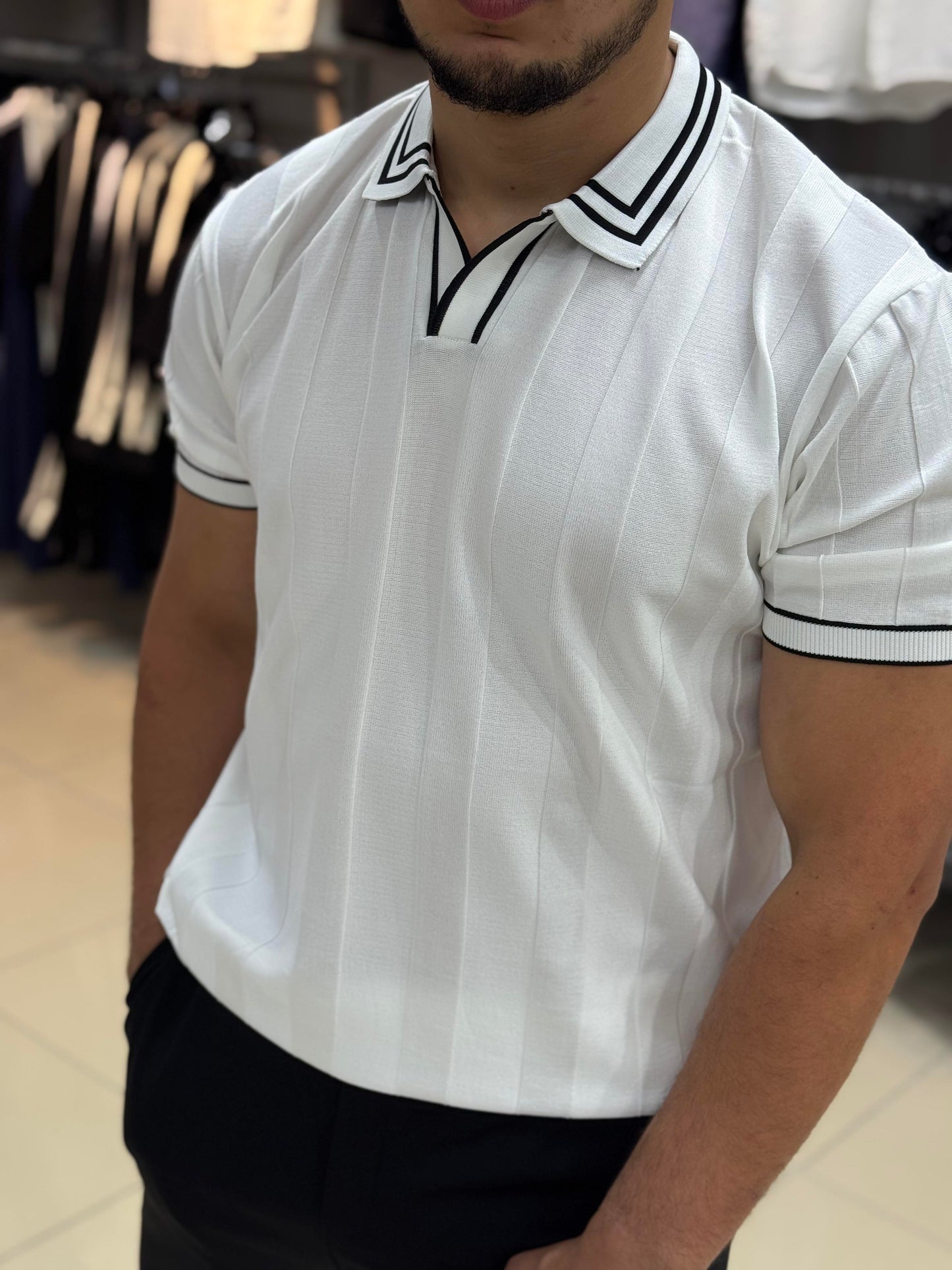 PLUS BARKOD (3776) ÇİZGİLİ TSHIRT